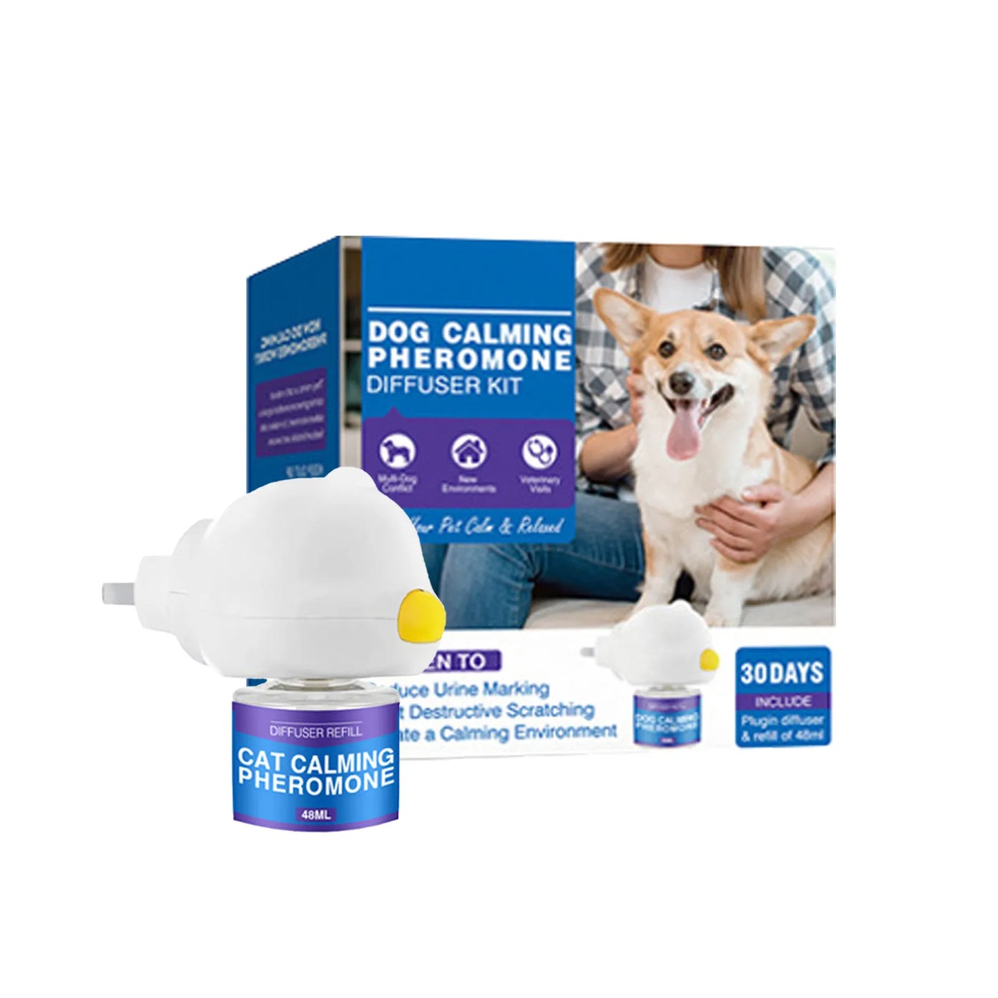 š„ CalmEase⢠Pet Pheromone Diffuser ā Natural Anxiety Relief for Cats & Dogs