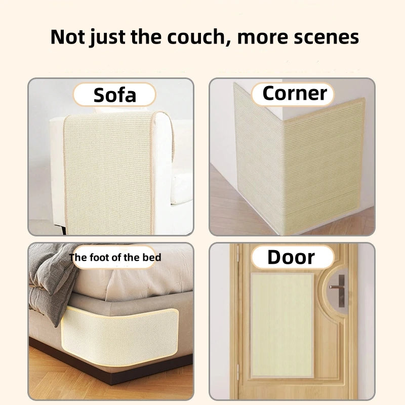 Never damage your furniture anymore. Pet Cat Scratching Board Natural Sisal Cat Scratcher Blanket Post Mat Pet Toy for Protecting Furniture Foot Sofa Cushion