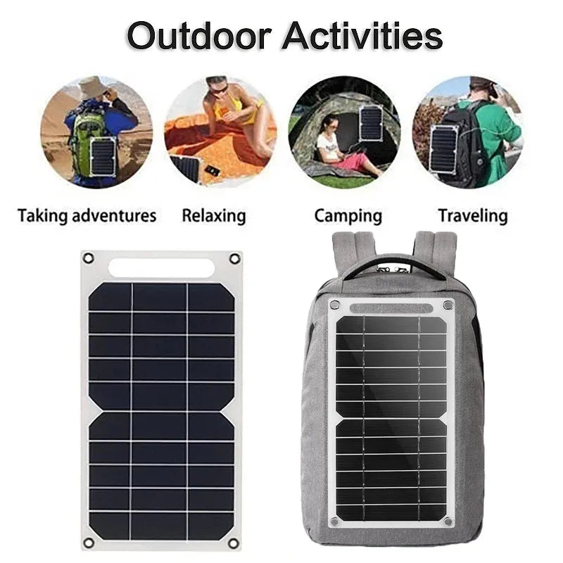 Waterproof Portable Battery Panel Solar 5VUSB 6W Charger Mobile Phone Mobile Power