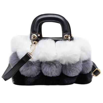 Winter Handbag Women Luxury Faux Fur Hand Bags Soft Plush Bags For Women 2022 Crossbody Totes Ladys Luxury Clutches Purse