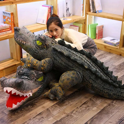 Reallife Plush Crocodile Toy Stuffed Simulation Animal Soft Doll 2m Big Toy for Children Birthday Gift for boy