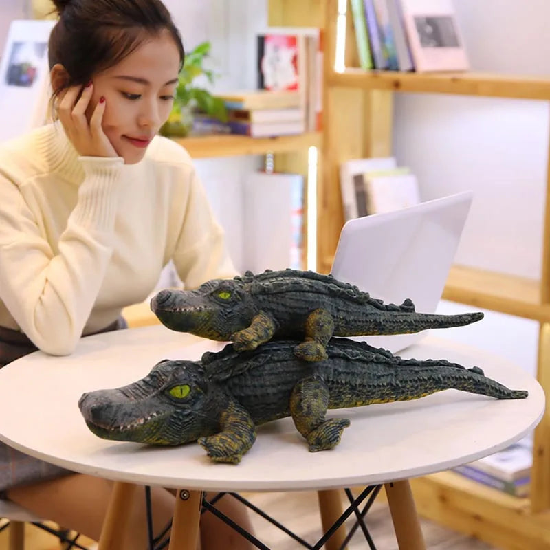 Reallife Plush Crocodile Toy Stuffed Simulation Animal Soft Doll 2m Big Toy for Children Birthday Gift for boy