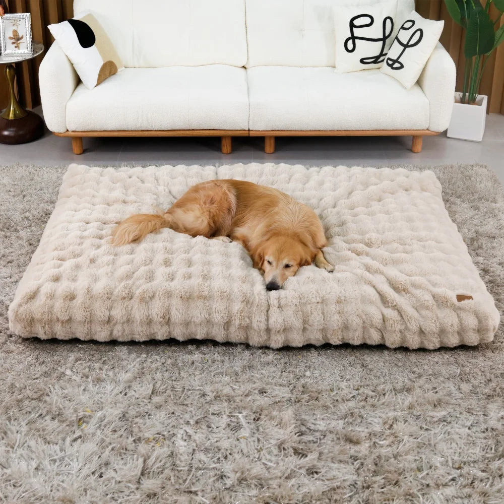 Ultra Plush Large Dog Bed – Washable Soft Cushion Mattress