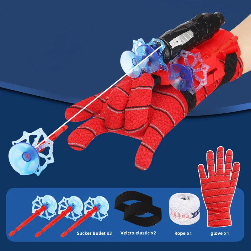 Spider Silk Glove Web Shooter Kit
Movie Spider Man Cosplay Launcher Spider Silk Glove Web Shooters Recoverable Wristband Halloween Prop Toys For Children