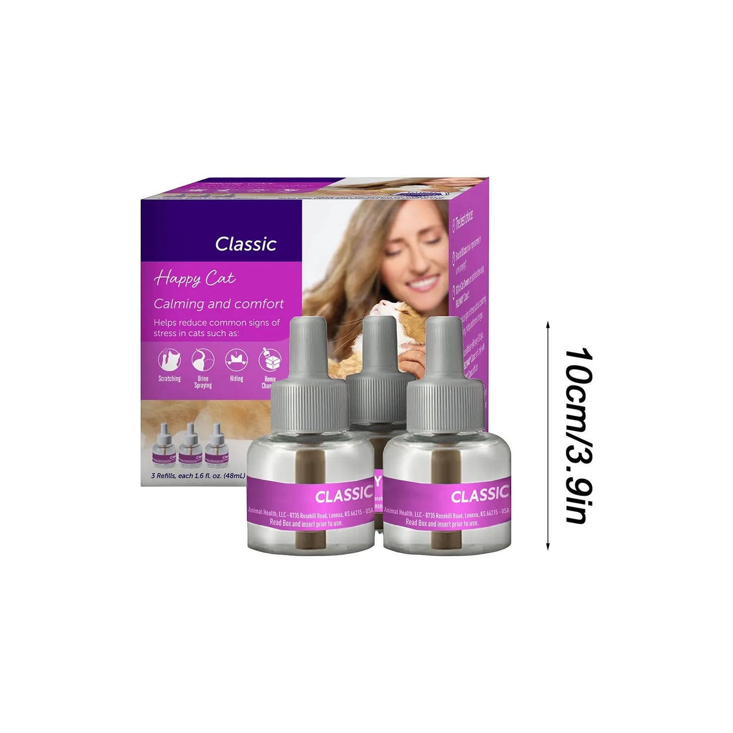 Cat Calming Diffuser Refill – 3 Pack 48 ml (30‑Day)