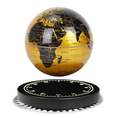 Magnetic Levitation Globe Ornament,3D Luminous Self Rotating Night LED Light,Office Desktop Decoration,Originality Gift