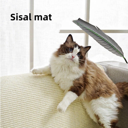 Never damage your furniture anymore. Pet Cat Scratching Board Natural Sisal Cat Scratcher Blanket Post Mat Pet Toy for Protecting Furniture Foot Sofa Cushion