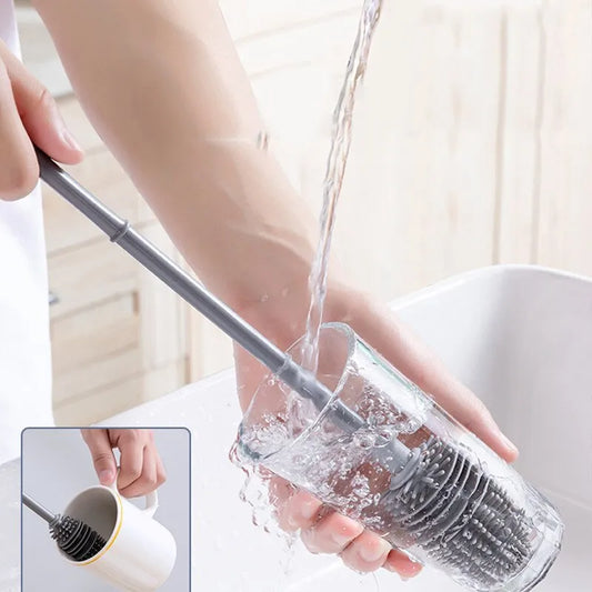 FlexiClean Long Reach Cup Brush
Bottle Brush Insulation Cup Washing No Deadend Long Handled Silicone Cleaning Brush Household Multifunctional Cleaning Tools