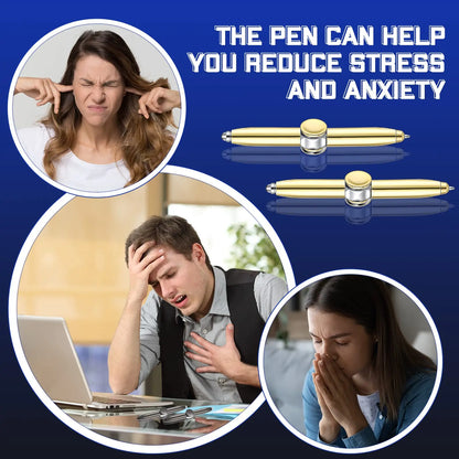 Anxiety Decompression Gyro Metal Ballpoint Pen Office School Supplies Writing Pens Toys For Kids Adults