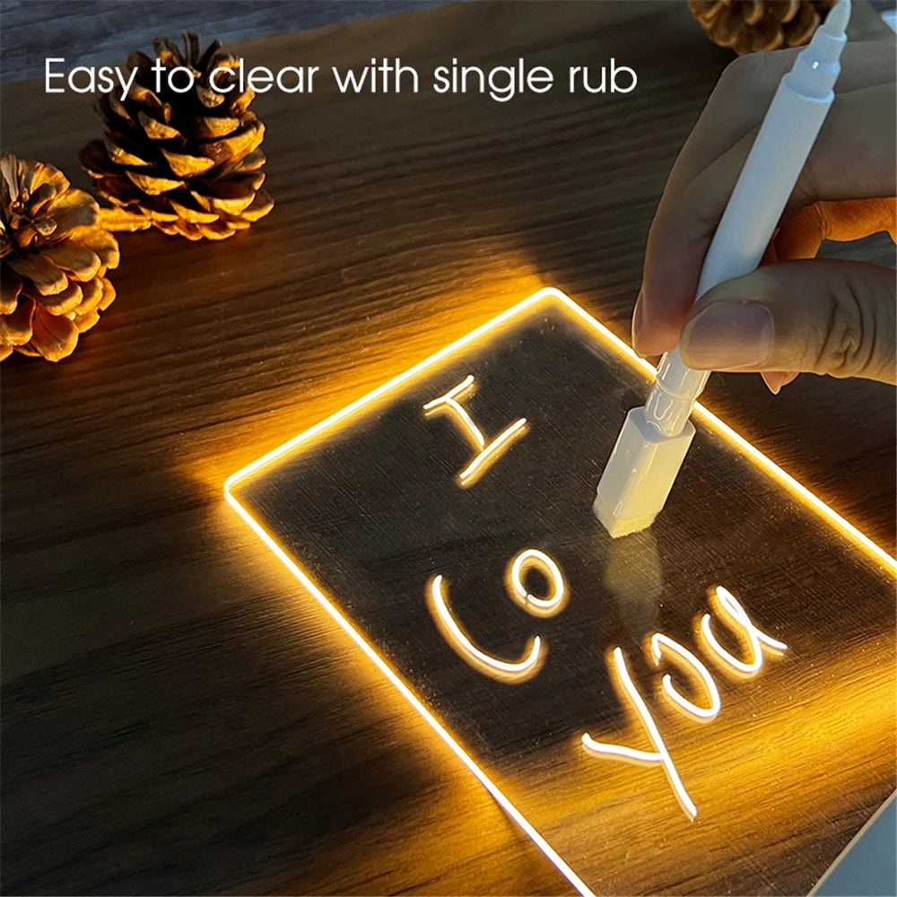 AmbientInk IlluminaBoard
Transparent Message Board Night Light Glowing Memo Acrylic LED Ambient Lights Daily Moment Note Board Erasable Room Decor Gift