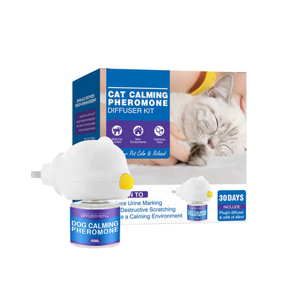 🥇 CalmEase™ Pet Pheromone Diffuser – Natural Anxiety Relief for Cats & Dogs