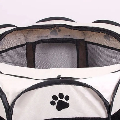 PawParadise PopUp Pet Retreat Portable Foldable Pet Tent Kennel Octagonal