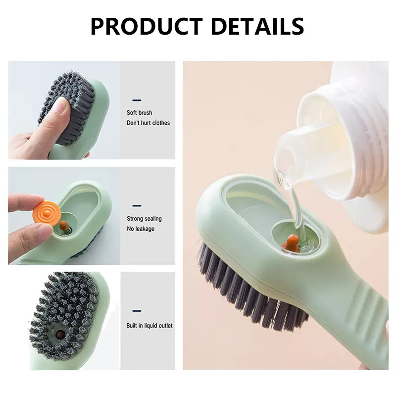 1/2Pcs Multifunctional Cleaning Brush Soft-bristled Liquid Shoe Brush Clothes Brush