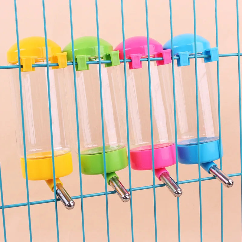 Hamster Drinker Plastic Water Bottle Feeder Automatic Feeding Device Guinea Pig Squirrel Pet Drinking Bottle Hamster Accessories