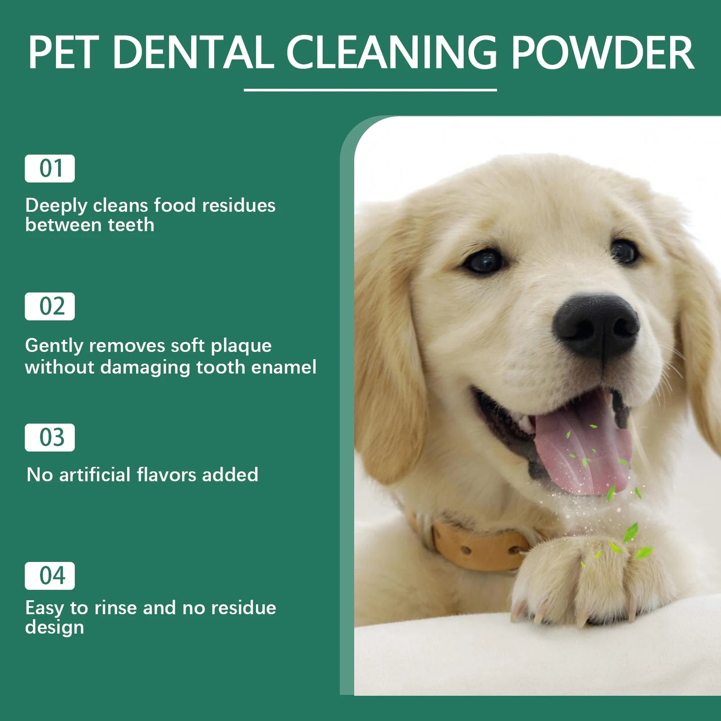 PawClean™ Dog Teeth Powder – Tartar & Calculus Control for Fresh Breath