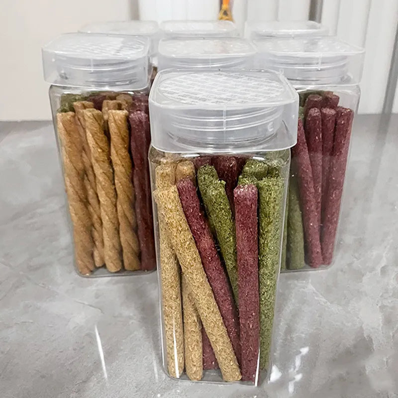 20Pcs Small Pet Teeth Cleaner Chew Stick Rose Calendula Lavender Molar Rod for Hamster Chinchillas Rabbit Grinding Rod Bite Toy