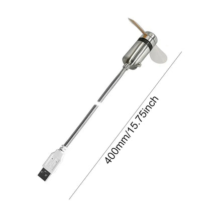 TimeTide USB Clock Fan .Hand Fan Real Time Temperature Display