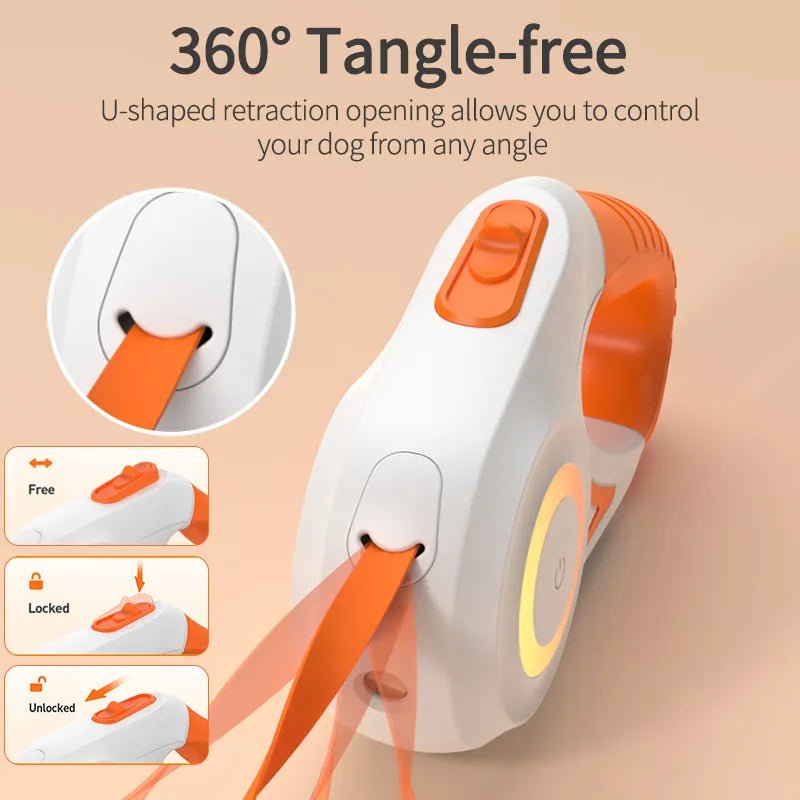 LED Luminous Leading Fashion Light Straps For Dog Puppy Pet Flexi Walking Running Lead