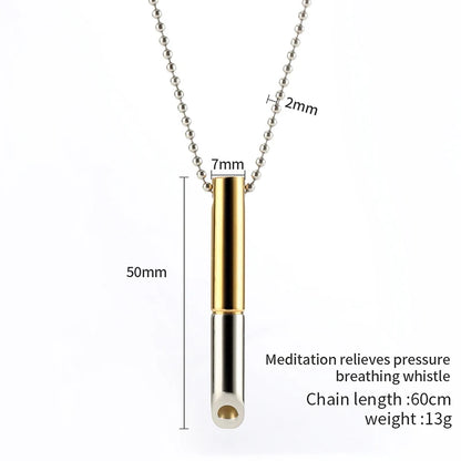 Stress Anxiety Necklace Mindfulness Breathing Tool Relief Chain Breathlace Necklace Quit Smoking Relief