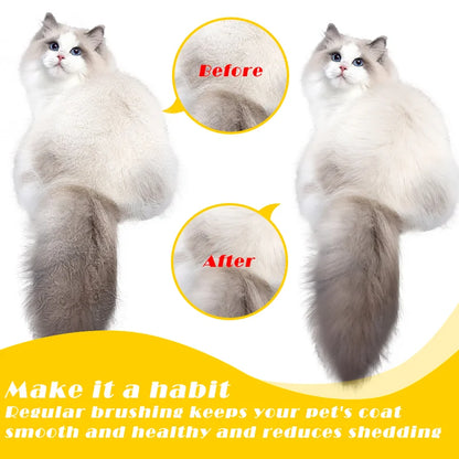Dog Grooming Comb Cat Massage Brush USB Charging Supplies Silicone Depilation Brush