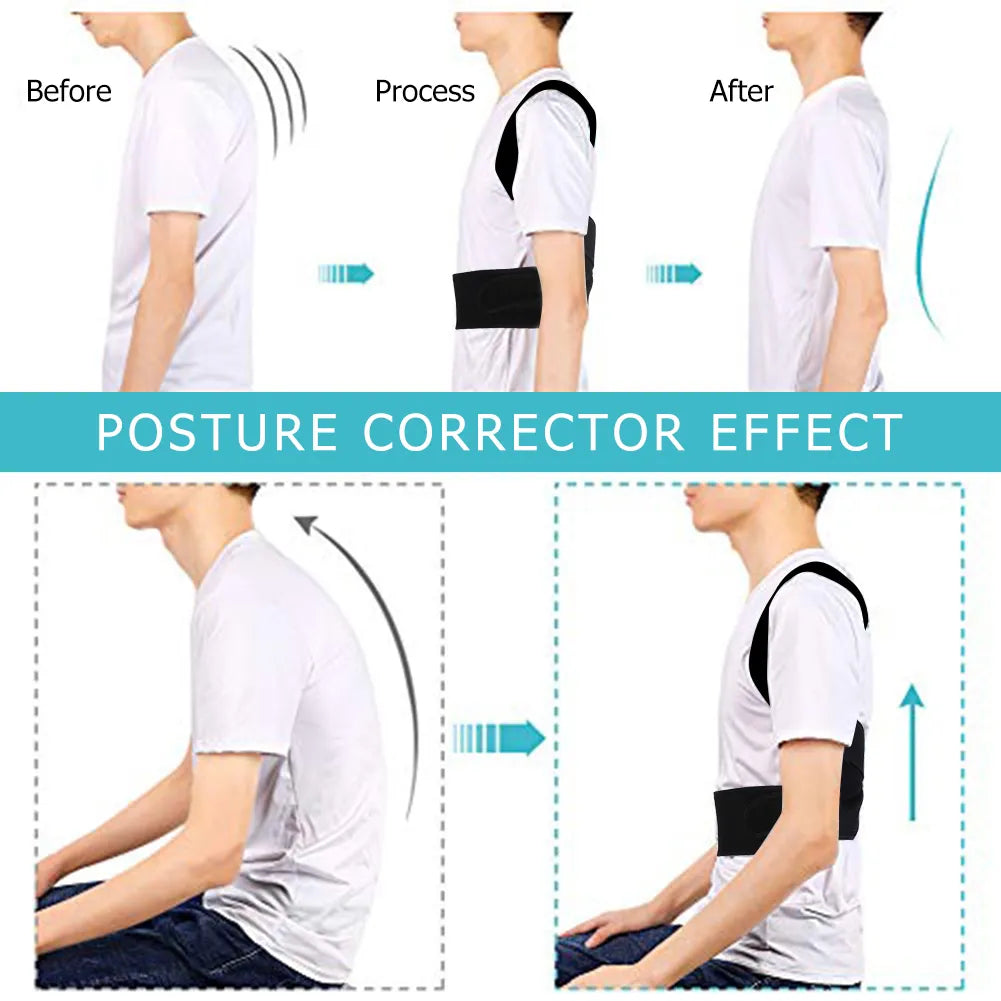 Adjustable Reinforced Belt Lumbar Shoulder Spine Brace Neck Stretcher Trainer