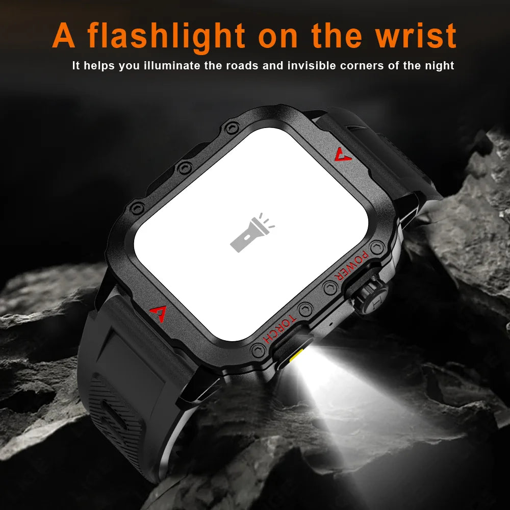 Smartwatch LED Flashlight Bluetooth Fitness Tracker