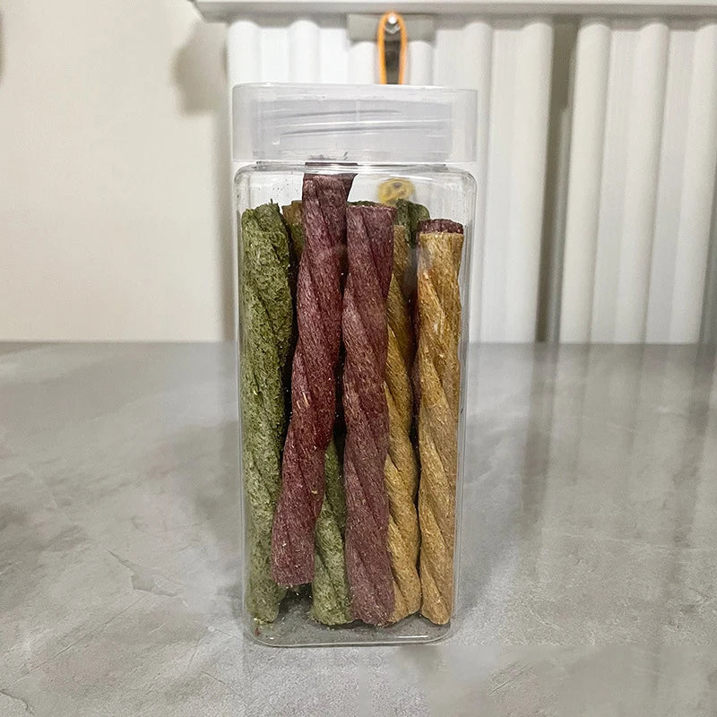 20Pcs Small Pet Teeth Cleaner Chew Stick Rose Calendula Lavender Molar Rod for Hamster Chinchillas Rabbit Grinding Rod Bite Toy