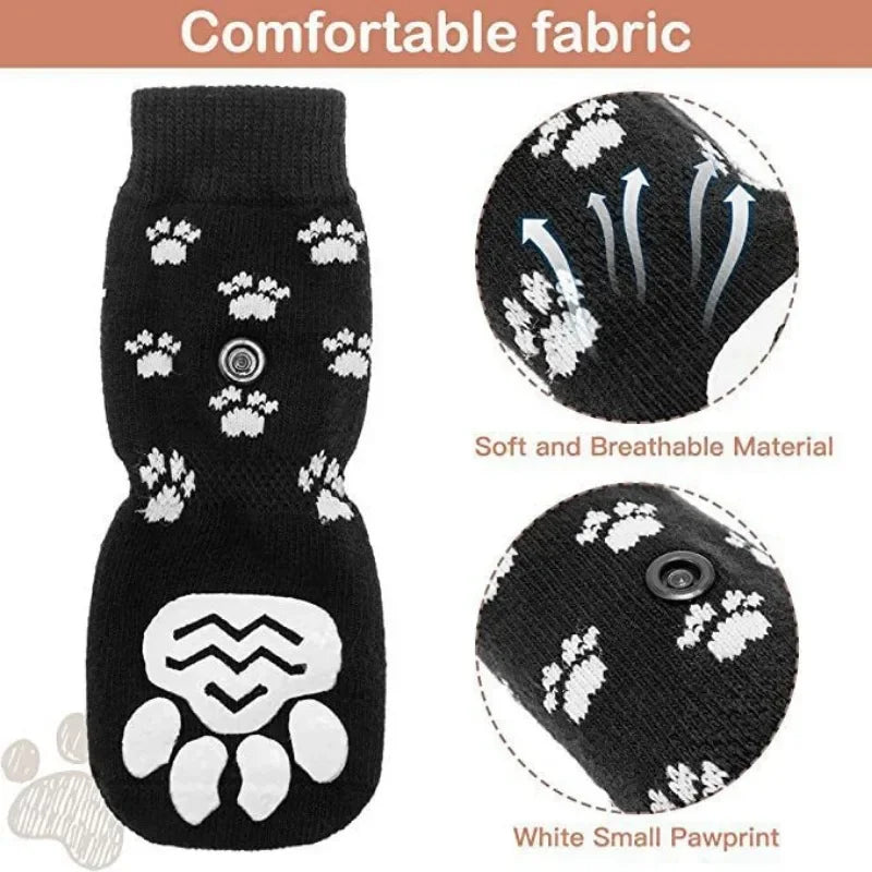 SafePaw™ Non-Slip Socks – Indoor Traction for Small Dogs