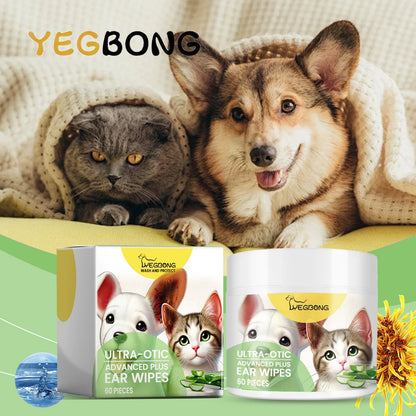 PawSoothe™ Hypoallergenic Ear Wipes – Gentle Cleaning for Dogs & Cats