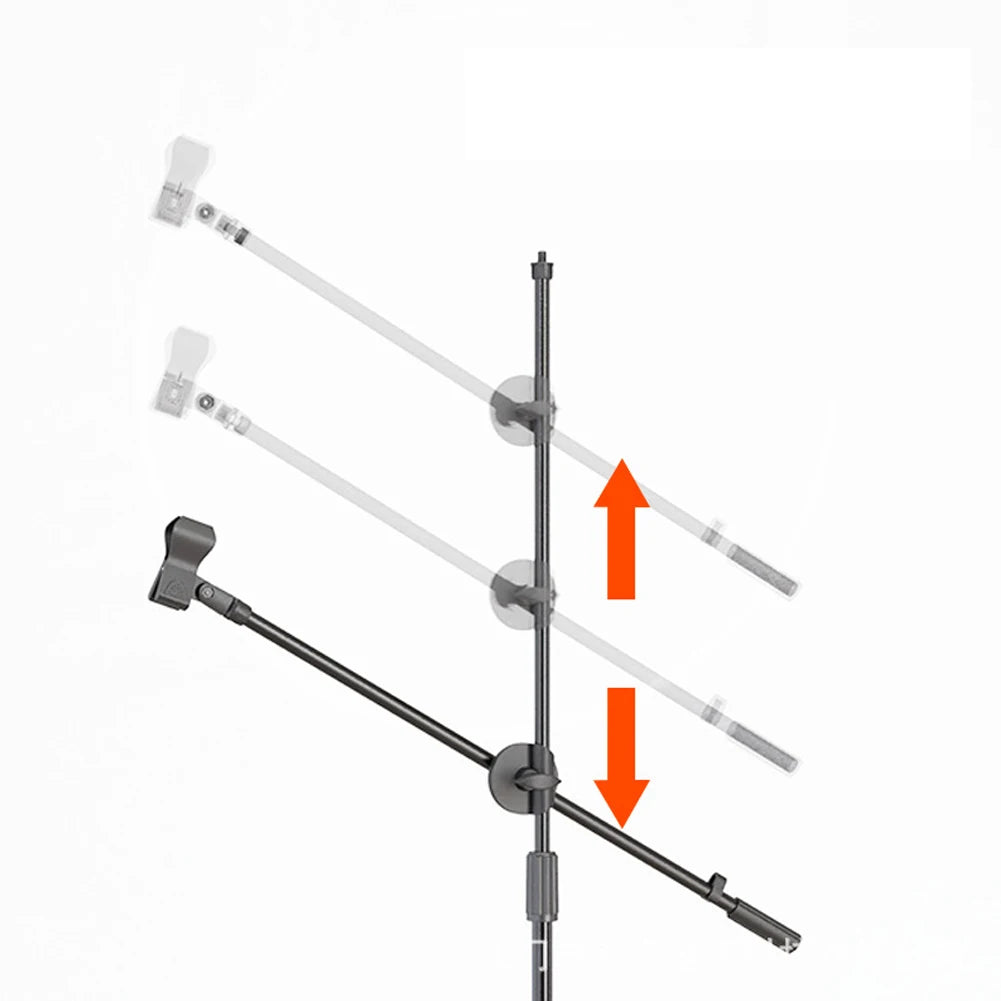 Rotating Microphone Stand Boom Arms Mic Clip Phone Holder Extension