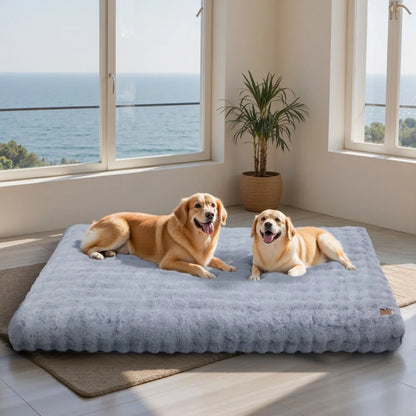 Ultra Plush Large Dog Bed – Washable Soft Cushion Mattress