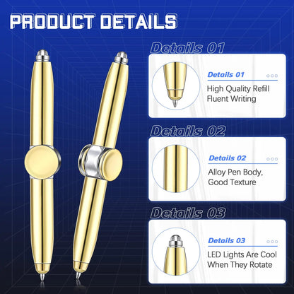 Anxiety Decompression Gyro Metal Ballpoint Pen Office School Supplies Writing Pens Toys For Kids Adults