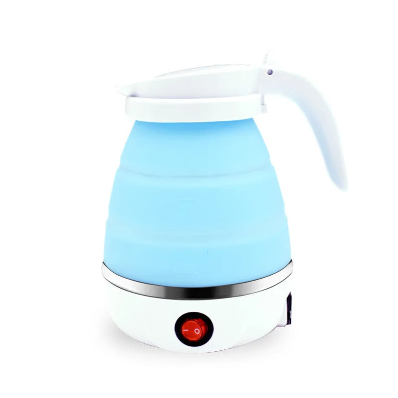 Pocket POT Mini Electric Kettle Portable Mini Foldable Kettle Silicone Electric Kettle Heater Outdoor Travel Home Tea Pot Water Kettle 0.6L 600W