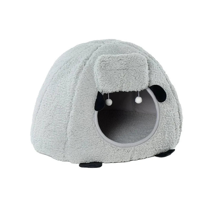 CozySheep™ Winter Cat Villa – Semi-Closed 3D Cat House for All Seasons