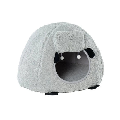 CozySheep™ Winter Cat Villa – Semi-Closed 3D Cat House for All Seasons
