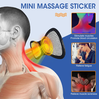 Ems Smart Mini Massage Sticker Portable Electric Neck Massager Shoulder and Neck Pulse Physiotherapy Instrument Cervical Massage