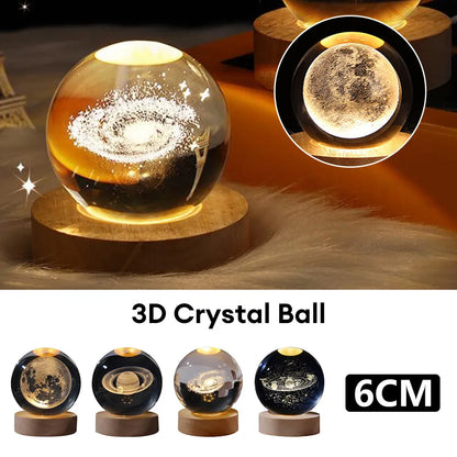 Cosmic Constellation: 3D Galaxy Planet Lamp
USB LED Night Light Galaxy Crystal Ball Table Lamp 3D Planet Moon Lamp Bedroom Home Decor for Kids Party Children Birthday Gifts