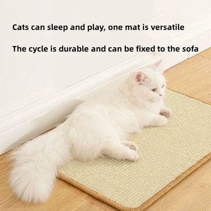 Never damage your furniture anymore. Pet Cat Scratching Board Natural Sisal Cat Scratcher Blanket Post Mat Pet Toy for Protecting Furniture Foot Sofa Cushion