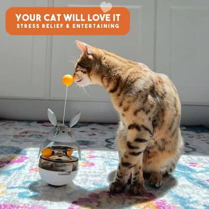 TreatTrainer Cat Enrichment Toy
ATUBAN Interactive Cat Feeder Toy,Treat Dispenser Exercise Toys,Feeding Food Toy Dispenser,Car Indoors- Sounding Bell cat tower