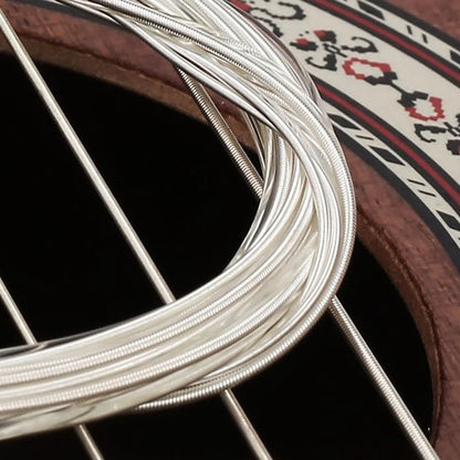 6pcs Guitar Strings Nylon Classical Strings Silver Guitar Accessories for Long-lasting Bright And Full Tone