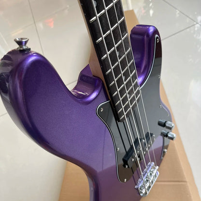 Classic electric bass, four string guitar, exquisite purple metallic paint, guaranteed quality