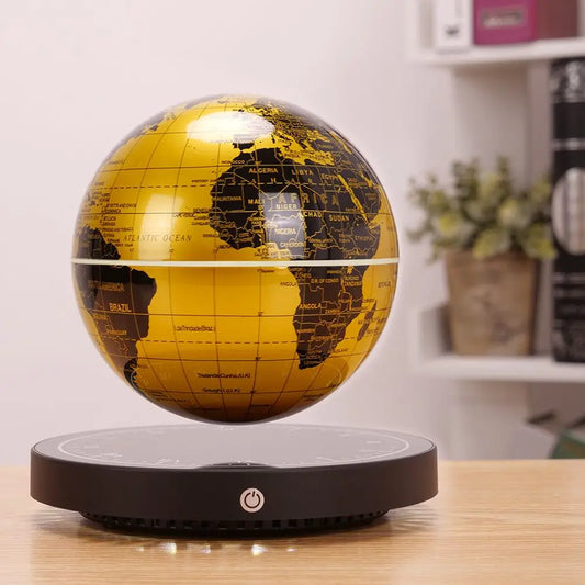 Levitating Lamp Magnetic Globe LED Earth Floating Rotating  Galactic starry sky