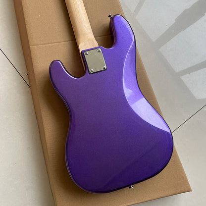 Classic electric bass, four string guitar, exquisite purple metallic paint, guaranteed quality