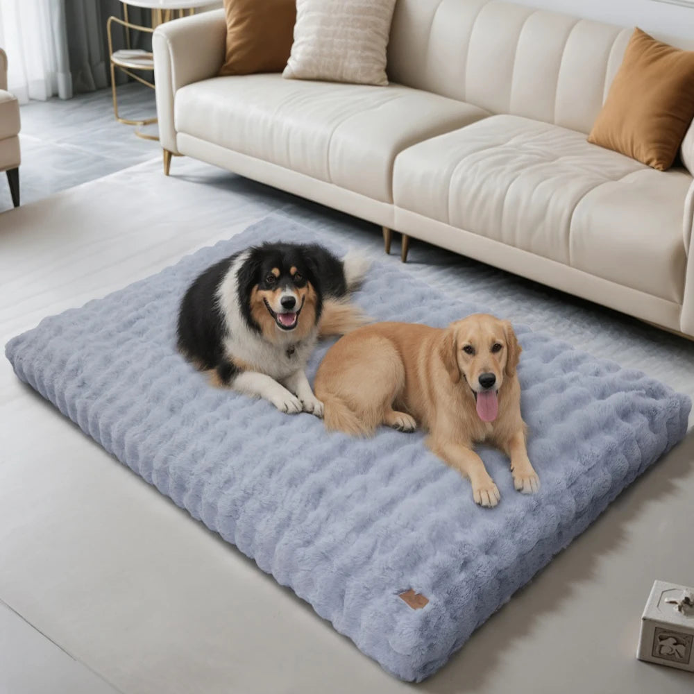 Ultra Plush Large Dog Bed – Washable Soft Cushion Mattress
