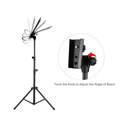High quality Portable Metal Music Stand Detachable Music Stand Holder Lightweight Foldable Sheet Music Score Tripod Stand for Guitar Violins