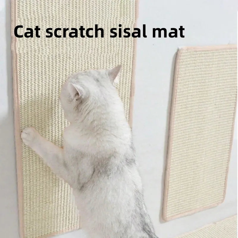 Never damage your furniture anymore. Pet Cat Scratching Board Natural Sisal Cat Scratcher Blanket Post Mat Pet Toy for Protecting Furniture Foot Sofa Cushion