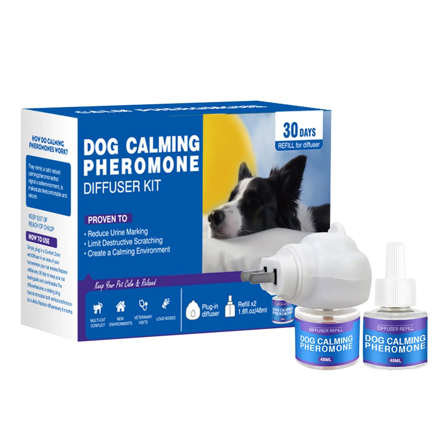 🥇 CalmEase™ Pet Pheromone Diffuser – Natural Anxiety Relief for Cats & Dogs
