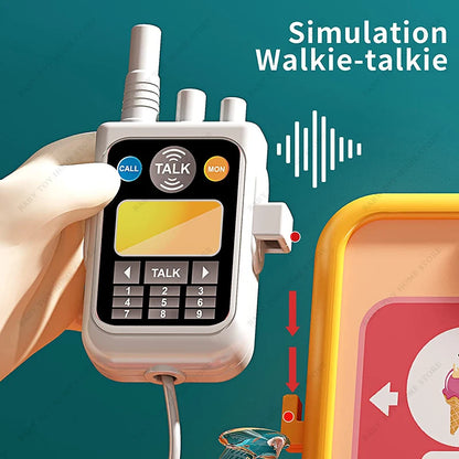 Simulation Supermarket Cash Register Game Toy Electronic Pretend Play House Toys Puzzle Weighing Machine Transmitter Kids Toy