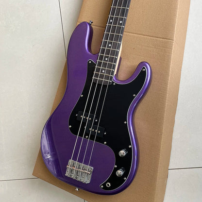 Classic electric bass, four string guitar, exquisite purple metallic paint, guaranteed quality