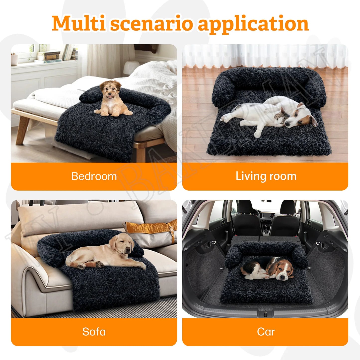 All‑Season Plush Pet Bed – Waterproof, Washable Sofa Cushion for Cats & Dogs